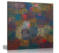 Artley Prints - Colours From a Distance by Paul Klee Canvas Wall Art Home Decor | Expressionism Pictures for Living Room, Bedroom, Office 86 x 86 cm (34 x 34 inches)