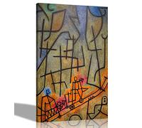 Artley Prints - Conquest of the Mountain by Paul Klee Canvas Wall Art Pictures | Framed Prints for Living Room, Bedroom Office | Hanging Artwork 76 x 50cm (30 x 20 inches)