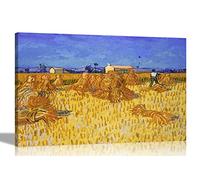 Artley Prints Corn Harvest in Provence by Vincent Van Gogh Canvas Wall Art Prints | Home Decor Contemporary Moden Pictures Abstract 76 x 50cm (30 x 20 inches)