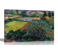 Artley Prints Field with Poppies By Vincent Van Gogh Canvas Wall Art l Ready to Hang l Landscape Pictures for Decoration l Landscape Artwork Large 76 x 50cm (30 x 20 inches)