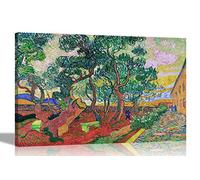 Artley Prints Garden of the Asylum by Vincent Van Gogh Canvas Wall Art | Abstract Pictures, Modern Artwork Prints Oil Painting Reproduction 60 x 40cm (24 x 16 inches) A2