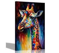 Artley Prints - Giraffe Portrait Abstract Canvas Wall Pictures | Framed Art Prints for Livingroom, Bedroom Office 101 x 76cm (40 x 30 inches)