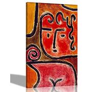 Artley Prints - Hot Blooded Girl by Paul Klee Canvas Wall Art Pictures | Framed Prints for Living Room, Bedroom Office | Hanging Artwork Oil Painting Reprint 101 x 76cm (40 x 30 inches)