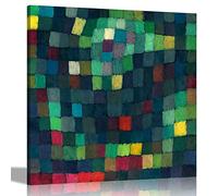 Artley Prints - May Picture by Paul Klee Canvas Wall Art Prints | Home Decor Contemporary Moden Pictures Expressionism for Living Room, Bedroom, Office 40 x 40cm (16 x 16 inches)