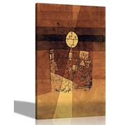 Artley Prints - Moon Play by Paul Klee Canvas Wall Art | Framed Pictures for Living Room, Office, Bedroom | Expressionism Prints Ready to Hang Large 76 x 50cm (30 x 20 inches)