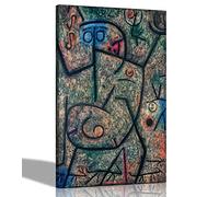 Artley Prints - Oh! These Rumors! by Paul Klee Canvas Wall Art | Expressionism Pictures for Living Room, Bedroom, Office 86 x 61cm (34 x 24 inches) A1