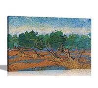 Artley Prints Olive Grove by Vincent Van Gogh Canvas Wall Art l Landscape Colourful Framed Pictures l Landscape Artwork Extra Large 101 x 76cm (40 x 30 inches)