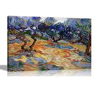 Artley Prints Olive Trees By Vincent Van Gogh Canvas Wall Art l Ready to Hang l Landscape Pictures l Home, Decor, Living Room Artwork 60 x 40cm (24 x 16 inches) A2