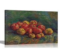 Artley Prints Red Apples By Vincent Van Gogh Canvas Wall Art l Ready to Hang l Kitchen Pictures for Decoration l Still Life Artwork 30 x 20cm (12 x 8 inches) A4
