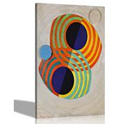 Artley Prints - Relief Rhythms by Robert Delaunay Canvas Wall Art | Framed Pictures for Living Room, Office, Bedroom | Abstract Prints Ready to Hang Large 76 x 50cm (30 x 20 inches)