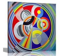 Artley Prints - Rhythm No. 1 by Robert Delaunay Canvas Wall Art Prints | Home Decor Contemporary Moden Pictures for Livingroom, Bedroom, Lounge, Office 76 x 76cm (30 x 30 inches)