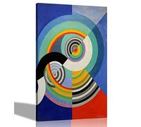Artley Prints - Rhythm No. 3 by Robert Delaunay Canvas Wall Art | Framed Pictures for Living Room, Office, Bedroom | Abstract Prints Ready to Hang 76 x 50cm (30 x 20 inches)