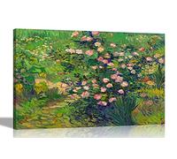 Artley Prints - Roses by Vincent Van Gogh Framed Canvas Pictures | Floral Artwork for Home or Office Decor | Abstract Botanical Floral Prints Large 86 x 61cm (34 x 24 inches) A1