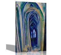 Artley Prints - Saint-Séverin No. 1 by Robert Delaunay Canvas Wall Art Prints l Home, Living Room, Bedroom Decor l Abstract Pictures Decoration Large 76 x 50cm (30 x 20 inches)