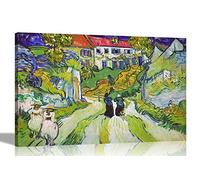 Artley Prints Stairway at Auvers by Vincent Van Gogh Canvas Wall Art Pictures | Framed Prints for Living Room, Bedroom Office | Hanging Artwork 101 x 76cm (40 x 30 inches)