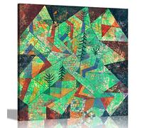 Artley Prints - The Forest Construction by Paul Klee Canvas Wall Art l Modern Square Prints | Expressionism Artwork for Living Room Bedroom 30 x 30cm (12 x 12 inches)