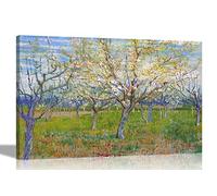 Artley Prints The Pink Orchard By Vincent Van Gogh Canvas Wall Art l Ready to Hang l Landscape Pictures l Home, Decor, Living Room Artwork 40 x 30cm (16 x 12 inches) A3