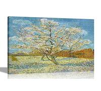 Artley Prints The Pink Peach Tree by Vincent Van Gogh Canvas Wall Art l Colourful Framed Pictures l Landscape Artwork Large 86 x 61cm (34 x 24 inches) A1