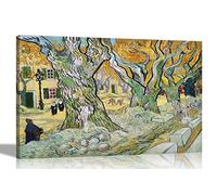 Artley Prints The Road Menders by Vincent Van Gogh Canvas Wall Art l Modern Landscape Prints | Abstract Artwork for Living Room Bedroom 76 x 50cm (30 x 20 inches)