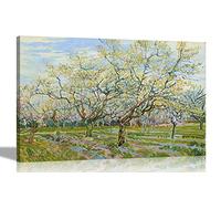 Artley Prints The White Orchard by Vincent Van Gogh Canvas Wall Art l Colourful Framed Pictures l Landscape Artwork for Living Room, Bedroom, OfficeLarge 76 x 50cm (30 x 20 inches)