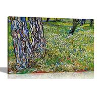 Artley Prints Tree Trunks in the Grass By Vincent Van Gogh Canvas Wall Art l Ready to Hang l Landscape Pictures for Decoration l Abstract Artwork 30 x 20cm (12 x 8 inches) A4