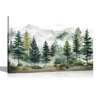 Artley Prints - Wilderness Forest Mountain Landscape Canvas Wall Art Pictures For Home Office Conservatory Landscape Prints 76 x 50cm (30 x 20 inches)