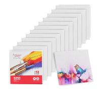 Artlicious Canvas Panels 12 Pack - 5"X5" Super Value Pack- Artist Canvas Boards for Painting