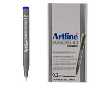 Artline 0.2mm Drawing System - Blue (Pack of 12)