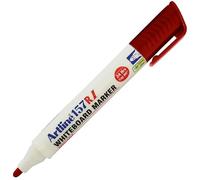 artline 157ri Whiteboard Marker Pens, RED, Bold Point (2.0mm), Pack of 1, Easy Wipe Dry Erase Marker Pens, Refillable, School Office Everyday Use
