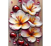 Artline 1pcs Artistic Flowers 5D DIY Full Round Drill Diamond Painting Campervan 30x40cm (12x15.5 inch) Home Decor Art Craft Kit for Adults and Teens