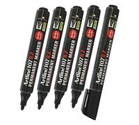 Artline 2.0mm Bullet Tip 107 BLACK Permanent Waterproof Marker Pen Multi Purpose (5 x Markers)