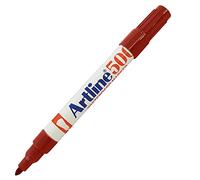 Artline 2.0mm Bullet Tip 500 RED Whiteboard Marker Pen Easy Clean Dry Wipe Ink (1 x Marker)