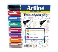 Artline 2-in-1 Whiteboard Marker Bullet/Chisel Tip Assorted (Pack of 8) EK525TA