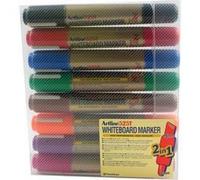 Artline 2-in-1 Whiteboard Marker Chisel Tip Assorted Pack of 8 EK525TA