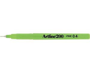 Artline 200 Green Fineliner Technical Drawing Pens - Pack 12