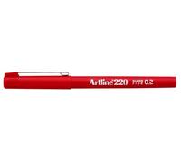 Artline 220 0.2mm Superfine Marker - Red [Pack of 12]