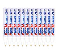 Artline 400 Paint Markers for Outdoor or Industrial Use Bullet Tip 2.3mm Line White Ref A400 [Pack of 12]