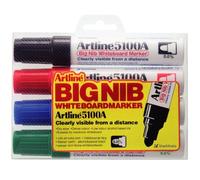 Artline 5100A Big Nib Assorted Colour Whiteboard Marker (Wallet of 4)