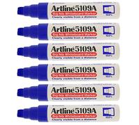 Artline 5109A Big Nib Whiteboard Marker Pen. Blue x 6 *