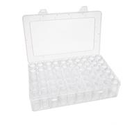 Artline 60Round Bottles with Insert Diamond Painting Containers Multi Purpose Portable Plastic Case Box with Stickers & Compartments Arts Crafts Storage Bottle for Hardware Rhinestone