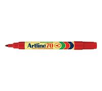 Artline 70 1.5mm Bullet Tip Permanent Marker - Red [Pack of 12]