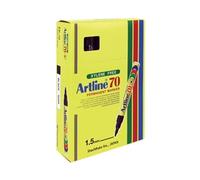 Artline 70 Bullet Tip Permanent Marker Black (12 Pack)