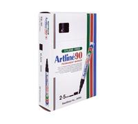 Artline 90 Chisel Tip Permanent Marker Black, Pack of 12 A901
