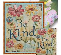 Artline Be Kind Calligraphy Painting Full 14CT DIY Stamped Cross Stitch