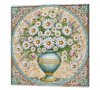Artline Daisy Special Shaped 5D DIY Partial Drill Diamond Painting Kits for Adults Beginners Home Decor Diamonds Paintings Gem Art with Frame 25x25cm