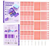 Artline Diamond Art Sorting Tray Flip Cover Funnel Plate ABS (16pcs Pink)