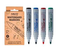 Artline Eco Whiteboard Pens (Pack of 4 - Assorted) Dry Safe Whiteboard Markers for School or Office, 3mm, 48hr Cap-Off Time, Non-Toxic White Board Markers Erasable - Genuine White Board Pens