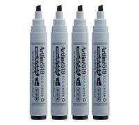 Artline Eco Whiteboard Pens, Pack of 4 Black Dry Safe Whiteboard Markers for School & Office, 2-5mm Nib, 48hr Cap-Off Time, Non-Toxic White Board Markers Erasable - Genuine White Board Pens