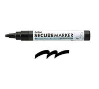 Artline Pack of 12 Secure Permanent Marker Pens Black. Indelible Marker Pens with 4mm Chisel Tip for Obscuring Private Information Permanently - Genuine Permanent Markers & Marker Pens