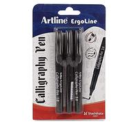 Artline Ergoline Calligraphy Marker Pen Black - Pack of 1.0-2.0-3.0mm Black Markers